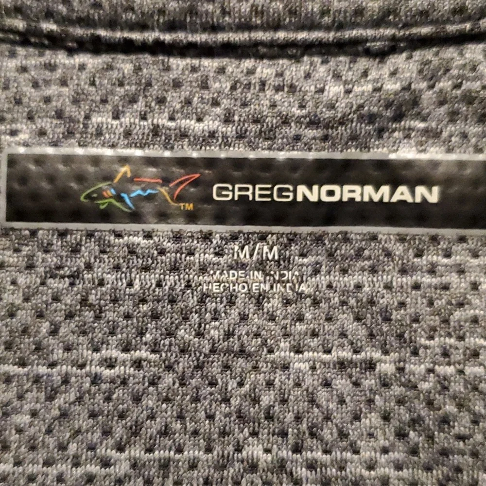 Greg Norman Men's Half Zip Gray Pullover Sweater - Size Medium